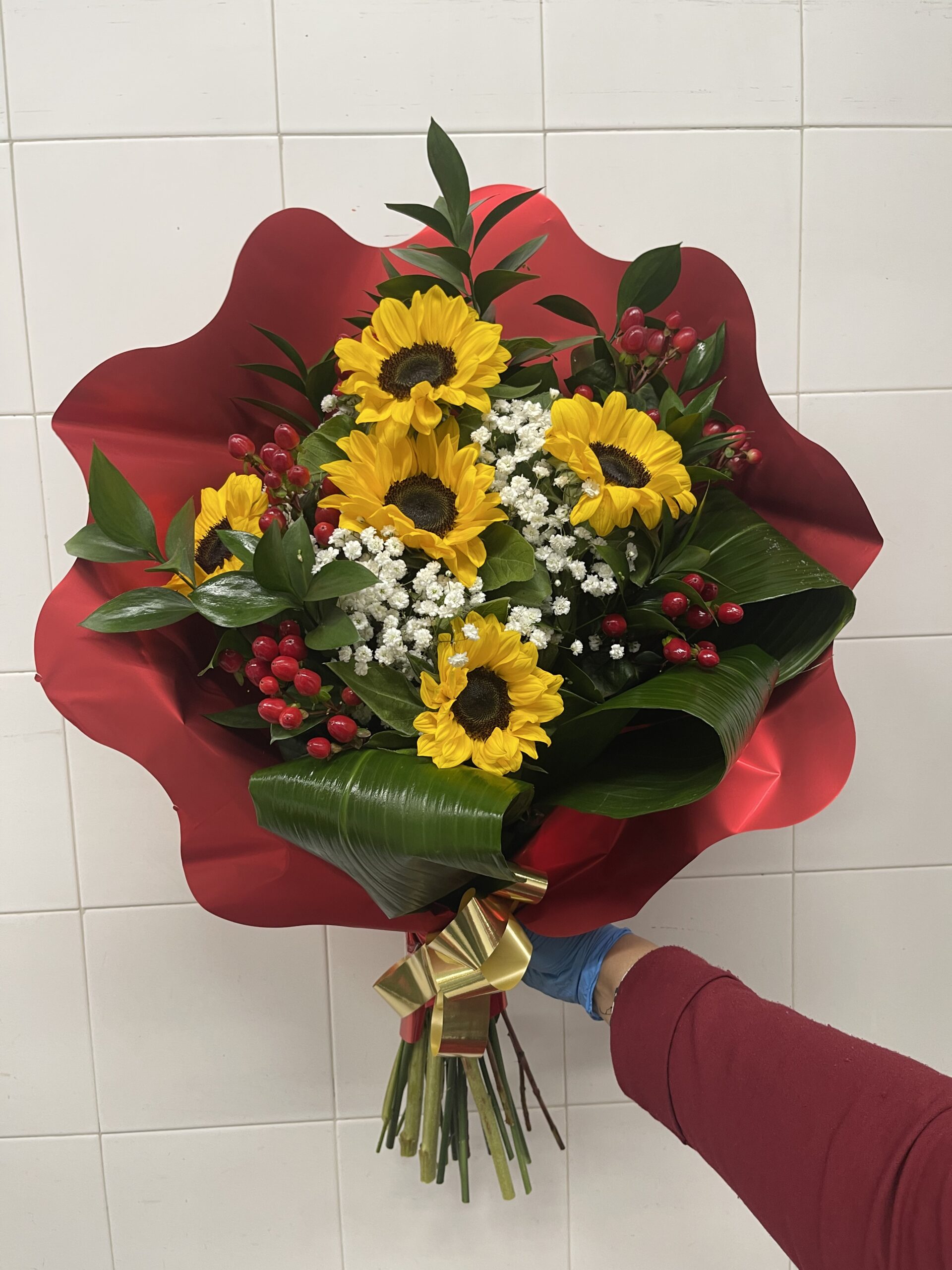 Ramo floral de girasoles artesanal para regalo en Albacete